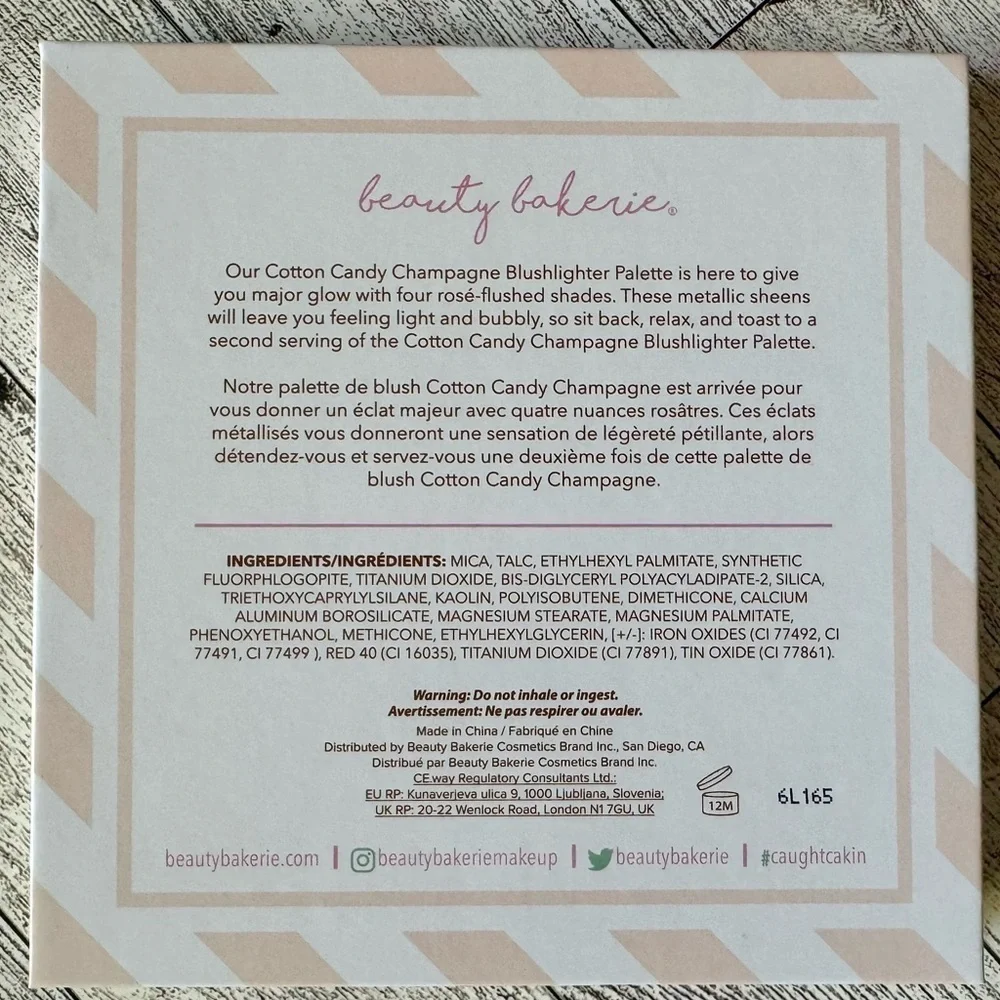 Brand New Beauty Bakerie's Cotton‎ Candy Champagne Blush Palette